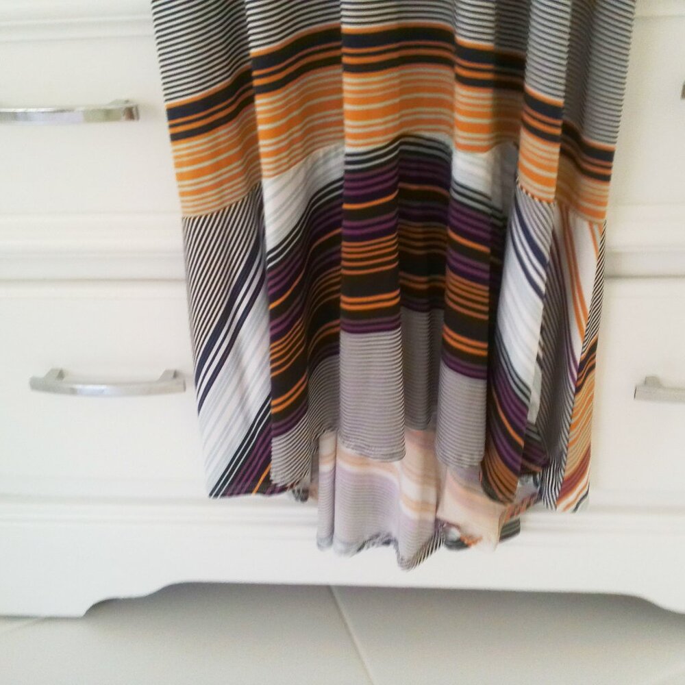 Coco & Main Striped Racerback High-Low Maxi Dress - Picture 5 of 7